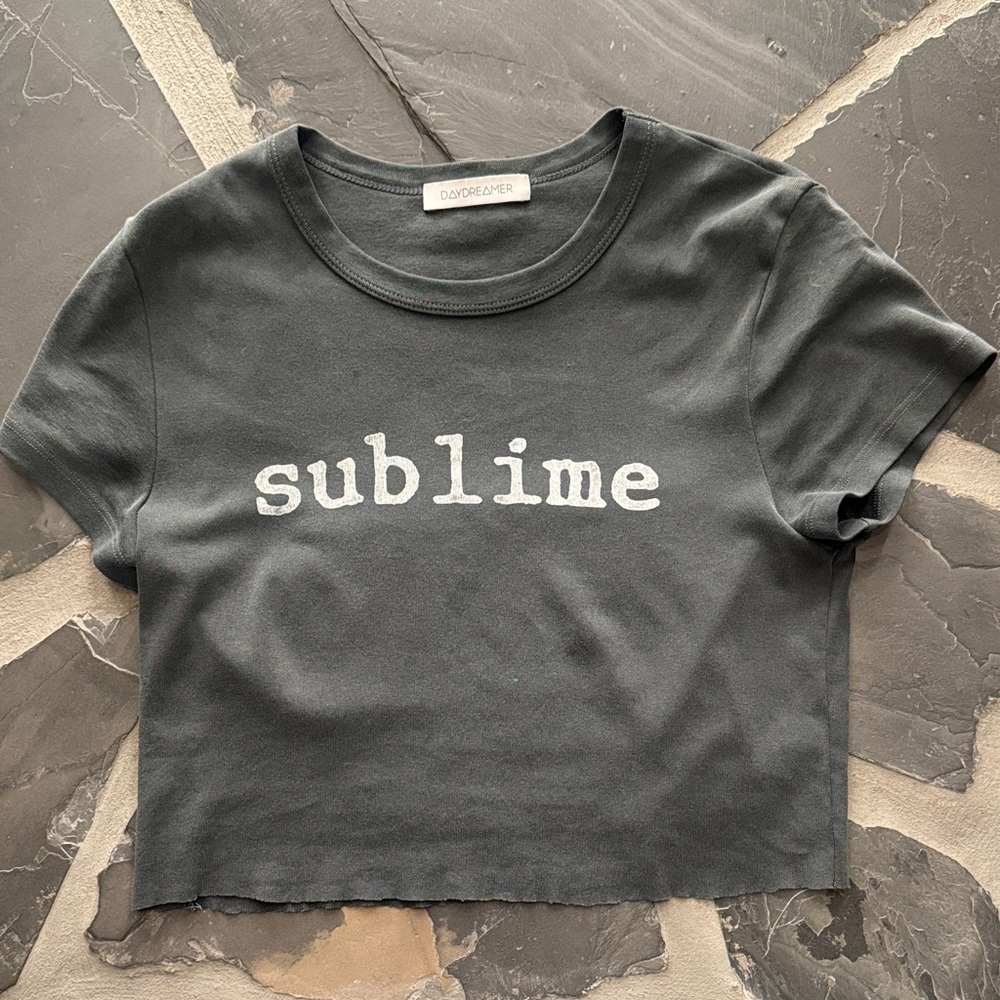 Daydreamer Charcoal Sublime Crop Top